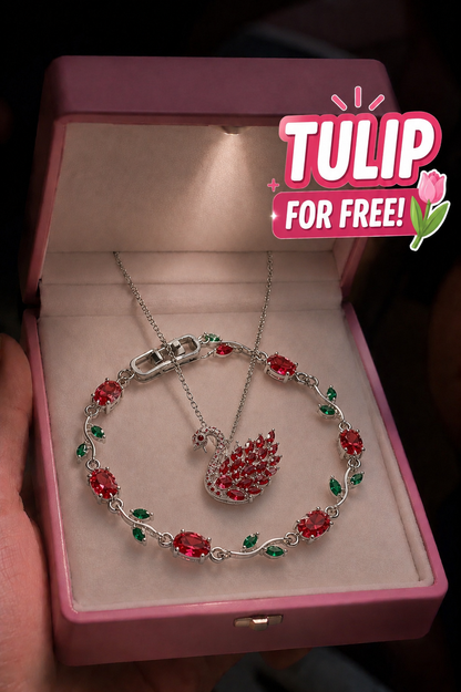 Swan Necklace Set + FREE Tulip Bracelet 🌷