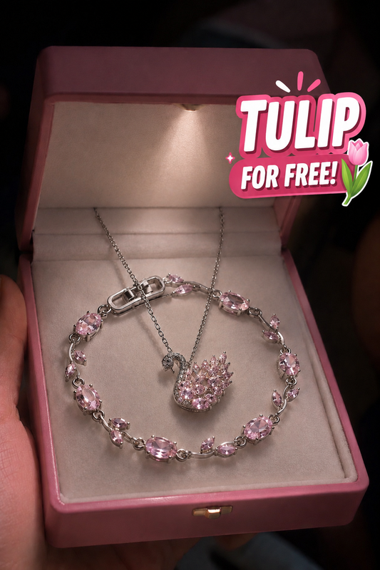 Swan Necklace Set + FREE Tulip Bracelet 🌷